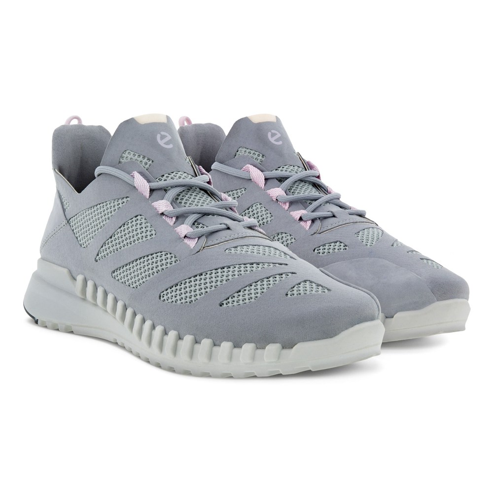 ECCO Womens Sneakers Grey - Zipflex Low Tex - XRU-806572